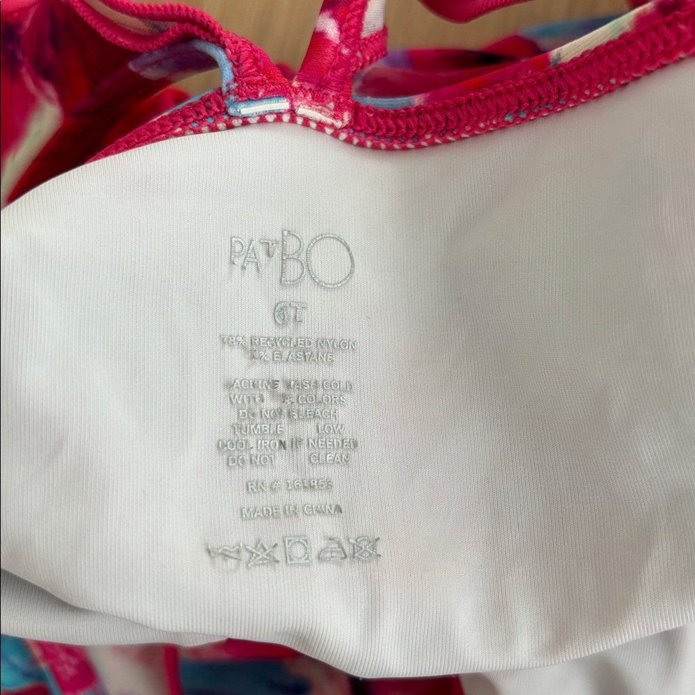 PatBO Little Girl’s Violet Ruffle One Piece Swimsuit - Picture 2 of 5